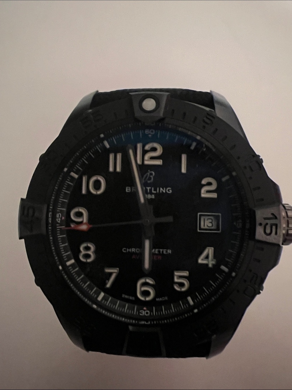 Breitling Black and Silver Accent Men's Watch